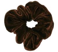 Mytoptrendz® Plain Soft Large Velvet Ponytail Hair Elastic Scrunchie (Brown)