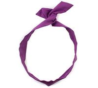 Mytoptrendz® Plain Wire Hair Band Light Soft Satin Feel Fabric Hair Band Twist Rockabilly Head Tie (Purple)
