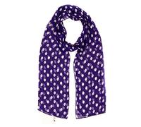 Mytoptrendz® Polka Dot Scarf, Classic & Stylish Retro Accessory 50s 60s Sheer Soft Smooth Lightweight Silky Chiffon Scarves for Women (Purple)