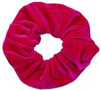 Mytoptrendz® Preamium Plain Colour Large Soft Smooth Velvet Scrunchie Hair Ties Ponytail Holder Hair Band Bobble For Women Girls (Fuchsia pink)