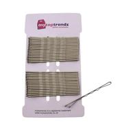 Mytoptrendz® Premium Extra Long Kirby Hair Grips 6.5cm - 32 Wavy Bobby Pins with Snag-Free Ball Tips, Strong Hold Hair Slides for Buns, Bridal Updos & Thick Hair - Light Blonde