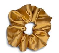Mytoptrendz® Premium Satin Large Scrunchie No Damage Traceless Ponytail Hair Tie (Gold)