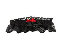 Mytoptrendz® Pretty Classic Floral Lace Bridal’s Wedding Garter (Black with Bow)