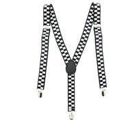 Mytoptrendz® Printed Braces Suspenders Adjustable (Black/white check)