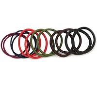 Mytoptrendz®-Seamless Elastic Hair Bands, Black Hair Ties,Multicolour 4mm,3mm 2mm Assorted Thickness Metal Free Ponio Rubber Hair Bobbles Girls School Accessories 12 in pack (Assorted - Dark)