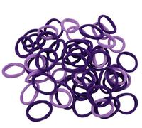 Mytoptrendz® Seamless Gentle Hold Soft Hair Ties No Damage Strong and Stretchy Nylon Fabric Ponytail Holders Jersey Fabric Bobbles Elastics- Snag-Free Pony Bands-Medium 1.5 Inch- Purple Gradient