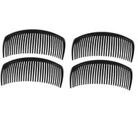 Mytoptrendz® Set of 4 Large Side Hair Combs Sildes Sturdy Smooth Teeh Non Slip Plastic Hair Comb, French Twist Comb Slides Styling Accessories Up-Do for Thick Fine Hair 29 Teeth 10.5cm (Black)