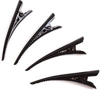 Mytoptrendz® Set of 4 pcs Beak Hair Clips- Grip Hair Styling Crocodile Claw Hair Barrettes Pinch Clip for French Up Do Accessories Alligator Clamp Clutcher for Girls and Women (Black - Medium)