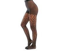 Mytoptrendz® Sheer Mesh Leopard Print Tights For WomenAnimal Pattern Fshion Tights (Black- Leopard pattern, One Size)