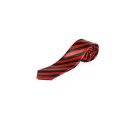 Mytoptrendz® - Slim Narrow Striped Tie Neckties (Red and black stripe)