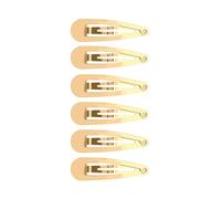 Mytoptrendz® Snap Hair Clips 5cm / 2" Metal Grip Slide for Fine Hair Thick Hair Basic Hair Accessories 6 Pcs (Gold -)