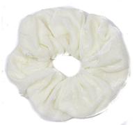 Mytoptrendz® Soft Scrunchie Hair Tie Large Velvet Ponytail Holder (Cream)