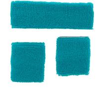 Mytoptrendz® -Soft Sports Sweatbands Wrist Headband Set (Turquoise blue)