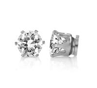 Mytoptrendz® Sparkly Crystal Magnetic Stud Earrings Men Women, Non-Piercing Clip On Fake Ear Ear Studs