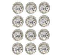 Mytoptrendz® Sterile Stud Earrings 12 Pair Surgical Steel Round Bezel Frame with Clear CZ Crystal (4mm, REG CLEAR CRYSTAL SILVER TONE)