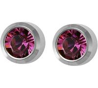 Mytoptrendz® Sterilized Ear Piercing Stud Earrings Stainless Steel 16 gauge Sterile Stud Earrings Round Bezel Set Studs 4m - 1 Pair
