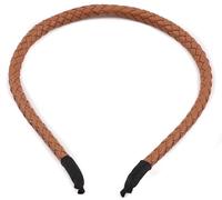 Mytoptrendz® Thin Narrow Headband Braid Plaited PU Faux Leather Covered Girls Alice Bands Womens Headbands Women Trendy Classy Hair Accessories (Tan)