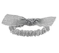 Mytoptrendz® Vintage-Style Gingham Knotted Bow Headband Elasticated Kylie Hairband Beandeu Girls Ladies Floral Black and white Gingham Check with Knotted Bow (B/W Gingham)