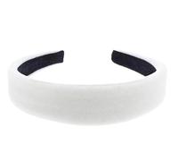 Mytoptrendz® Wide Headband Plain Luxury Soft Padded Velvet Hairband Alice Band Hair Hoop Girls Women Fashion Hair Accessories (White)