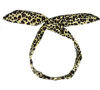 Mytoptrendz® Wire Headband - Adjustable Animal Print Women's Hair Ribbon Bow With Rabbit Ear - Flexible Girls Women Gift Hair Accessories(Beige Leopard)