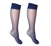Mytoptrendz® Womens 15 Denier Knee Highs Sheer Trouser Pop Socks Comfort Cuff (Navy - 4pair)