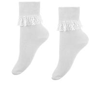 Mytoptrendz® Womens Girls Coloured Frilly Lace Ankle Socks in Various Size