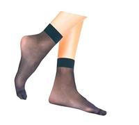 Mytoptrendz® Women's Socks Ankle High SHINY GLOSSY Ultra Sheer Pop Socks Anklet 15 Denier (Black - 3 PAIR Pack)