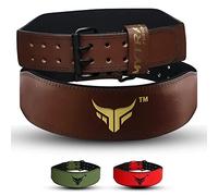 Mytra Fusion 4 inch Leather Weightlifting Belt Back Support Fitness Training Pink Belt (Large, Brown)