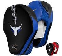 Mytra Fusion Boxing, Muay Thai, MMA, Kickboxing Focus Pads (Black/Blue, Regular)
