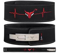 Mytra Fusion Gym Belt with Lever Buckle Weight Lifting Belt for Men and Women 100% Genuine Leather Powerlifting Belt for Gym, Training, Weightlifting, Bodybuilding Fitness and Workout (XL, Black)