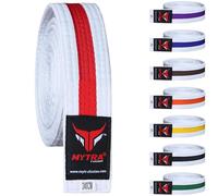 Mytra Fusion Karate Belt - Taekwondo Belts Multiple Colors Karate Belts Judo Karate BJJ Martial Arts Belts (White/Red, 280-cm)