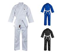 Mytra Fusion Karate Suit Uniform Multiple Sizes and Colors Jiu Jitsu, BJJ Gi Ultra Lightweight Jujitsu Gi for Men, Women & Kids (White, 2/150)