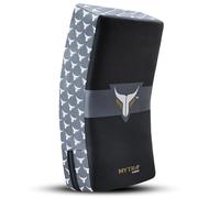 Mytra Fusion Kick Shield Curved MMA Strike Shield Muay Thai Training Strike Pad Kicking Striking Shield Focus for Kickboxing Taekwondo & Martial Arts (Black/Grey)