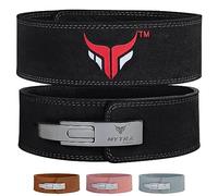 Mytra Fusion Leather Weight lifting power lifting back support belt weight lifting belt men weight lifting belt women weightlifting belt (Medium, Black)