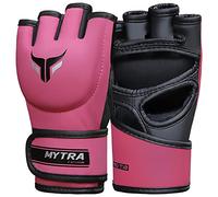 Mytra Fusion MMA Gloves Women Sparring Gloves for Kickboxing Muay Thai Training Cage Fighting and Mixed Martial Arts Grappling Gloves (M, Pink)