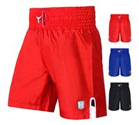 Mytra Fusion Satin Boxing, MMA, Combat, Ring & Training Shorts (Red, X-Small)