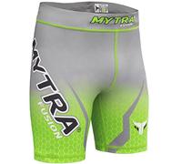 Mytra Fusion Tudo Shorts Compression Shorts MMA Thermal Compression Shorts (Grey/Green, X-Large)