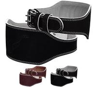 Mytra Fusion Weight Lifting Belt Leather Fitness Training Back Support 6" Wider (Black, Large)