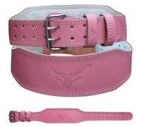 Mytra Fusion Weight Lifting Belt Womens Gym Belt 7MM Thick and 4" wide 100% Real Leather Lifting Belt Women, Ladies weightlifting belt Powerlifting Bodybuilding and Workout belt (Pink, S)