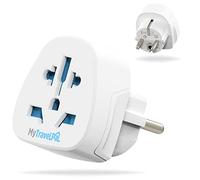 MyTravelPal World to EU Travel Adapter (2 Pack) | UK Safety Standards