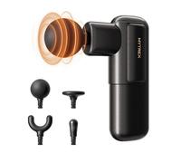 MYTREX Mini Massage Gun, Portable Deep Tissue Percussion Massager with 4 Heads, Ultra-Quiet Lightweight 205g for Neck & Back, Home, Office & Travel (Black)