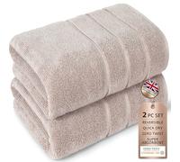 MYTRIDENT Large Bath Towels Set of 2, 100% Cotton on loop, Bathroom Towels