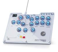 Mytrix Arcade Stick 16Keys All-Button Leverless Controller for PS4/PC/PS3/Switch/Steam, with Turbo Functions, Custom RGB Light, Supports Hot Swap, SOCD, Removable Plate - Interstellar Design