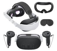 Mytrix Q3 Beginner's Completed Set, 6 In 1 Accessory Kit for Q3, Accessories Included Elite Head Strap, 2*Controller Grip Cover, Shell Silicone Cover, Silicone Face Pad, Lens Cover