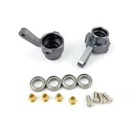 MYUHEDF Rc Car Spares For WPL For C14 C24 C34 C44 B14 B1 B16 B24 B36 For MN For 99S D90 D91 Metal Front Axle Bridge Steering Cup Turn Kit RC Parts(Gray)