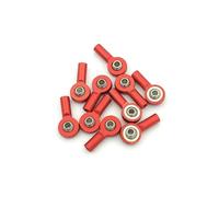 MYUHEDF RC Cars Accessories For 10PCS M2 Ball Joint Metal Head Buckle Steering Pushrod Tie Rod End For Mini Connecting Rods For RC Car(Red)
