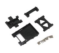 MYUHEDF RC Cars Accessories For FMS For Fire For Horse For Eazyrc For Thunder 1/18 Storm RC Car Metal Po Accessories Steering Gear Box Gear Box Base Rear Bar For Seat(Black)