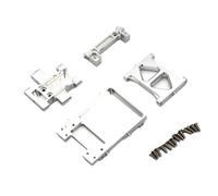 MYUHEDF RC Cars Accessories For FMS For Fire For Horse For Eazyrc For Thunder 1/18 Storm RC Car Metal Po Accessories Steering Gear Box Gear Box Base Rear Bar For Seat(Silver)