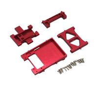 MYUHEDF RC Cars Accessories For FMS For Fire For Horse For Eazyrc For Thunder 1/18 Storm RC Car Metal Po Accessories Steering Gear Box Gear Box Base Rear Bar For Seat(Red)