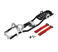 MYUHEDF Rc Frame Chassis For Axial For SCX10 & For SCX10 II 90046 For 1/10 The 313mm 12.3" Wheelbase Prefixal Gearbox Metal For Chassis Frame RC Crawler Car(Complete Set Silver)